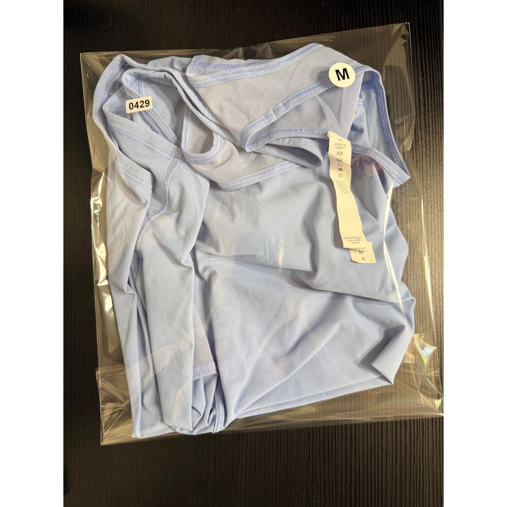 Lululemon Sculpt Tank Top Light Blue Mesh Back Running Workout Shirt Size 8 - Picture 7 of 7
